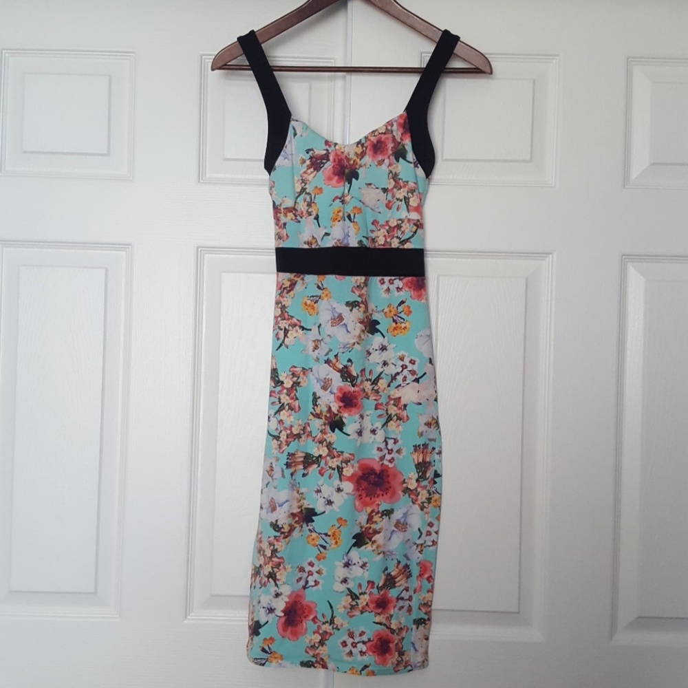 Floral Bodycon Midi Dress